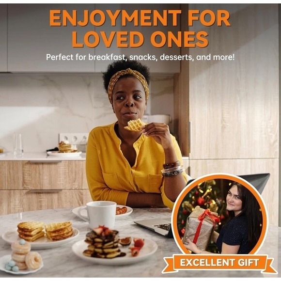 NIB MyMini 4-in-1 Appliance Set – Mini Grill, Waffle Maker, Omelette & Donut Mak - Picture 5 of 6